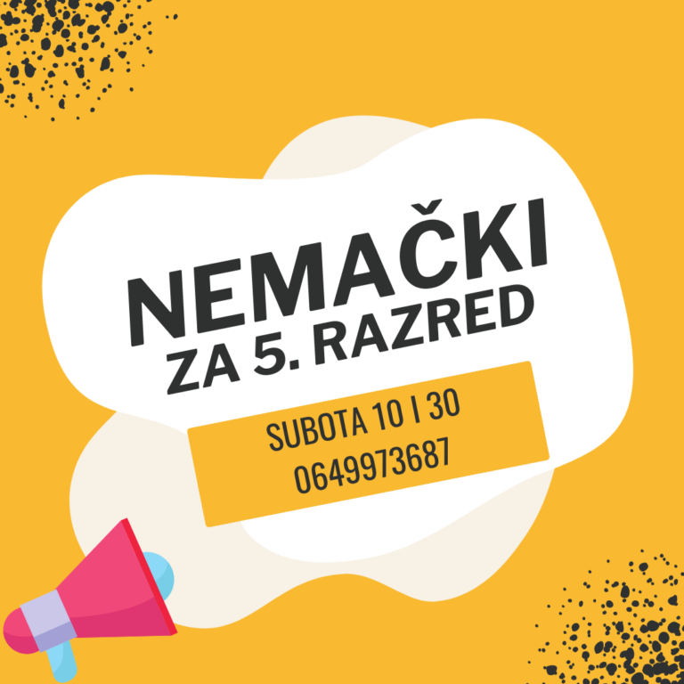 Kurs nemačkog za peti razred subota 10i30